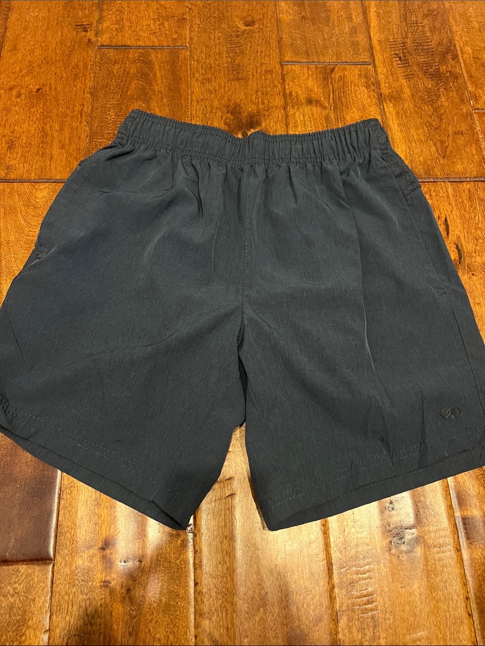 Men's Black Athletic Elastic-Waist Shorts